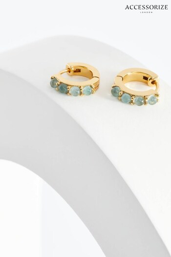 Accessorize 14ct Gold-Plated Birthstone Hoops (Q59904) | £18