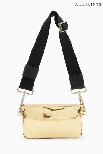 AllSaints Gold Zoe Crossbody Bag (Q59910) | £99