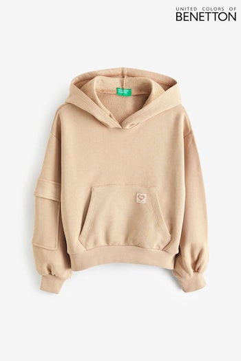 Benetton Girls Brown Sweater Hoodie (Q59917) | £28