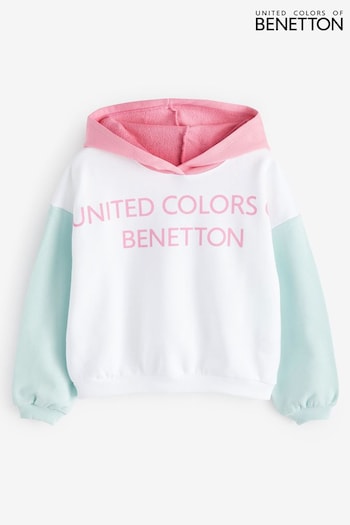 Benetton Girls Pink Sweater Hoodie (Q59925) | £26