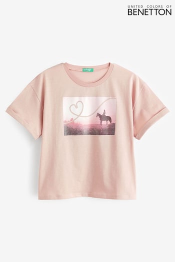 Benetton Girls Pink T-Shirt (Q59942) | £18