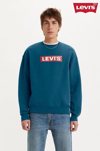 Levi's® Blue Relaxed Graphic Crew Sweat Tops (Q59961) | £50