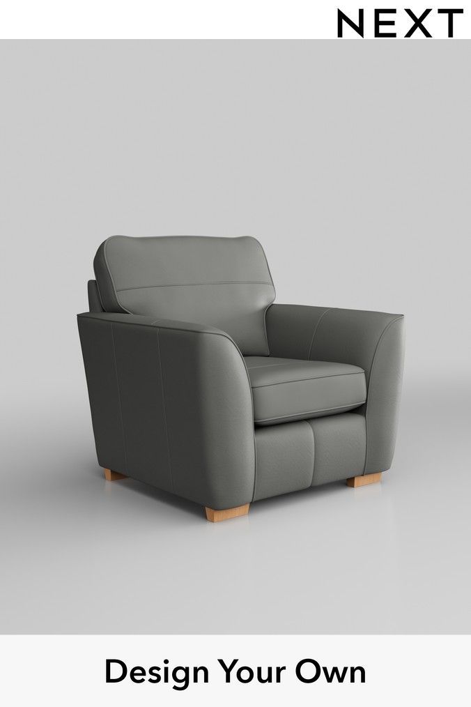 Grey leather chair next sale
