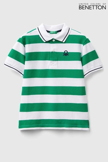 Benetton Boys Green Polo cashmere Shirt (Q60046) | £23