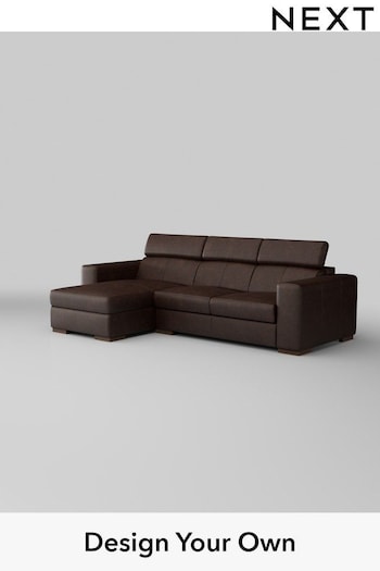 Vintaged/Dark Brown Lennox High Back Leather Firmer Sit (Q60103) | £499 - £2,799