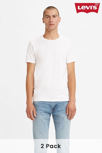 Levi's® White Slim Crewneck T-Shirts 2 Packs (Q60309) | £35