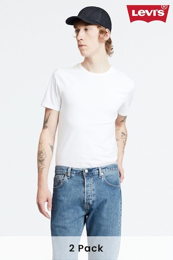 Levi's® White Slim Crewneck T-Shirts 2 Packs (Q60313) | £35