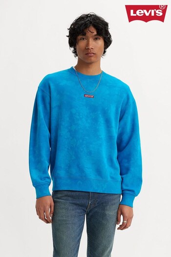 Levi's® Blue Baby Relaxed Tab Crew Sweat Tops (Q60336) | £60