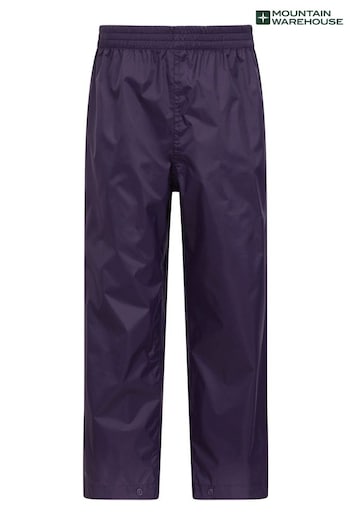Mountain Warehouse Purple Kids Pakka Waterproof Over Mini Trousers (Q60389) | £23