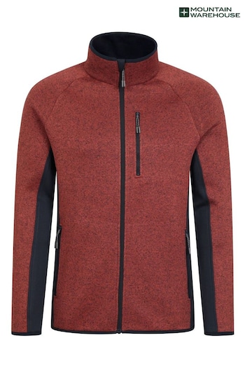 Mountain Warehouse Red Mens Treston Full Zip Fleece Jacket (Q60402) | £48