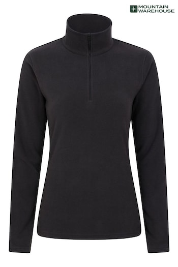 Mountain Warehouse Black Womens Camber Half Zip Fleece (Q60413) | £29