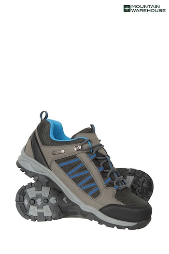 Mountain Warehouse Grey Mens Path Waterproof Walking Shoes (Q60423) | £43