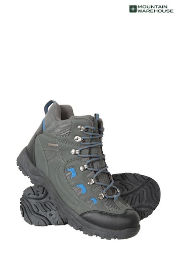Mountain Warehouse Grey Mens Adventurer Waterproof Boots moccasins (Q60432) | £56