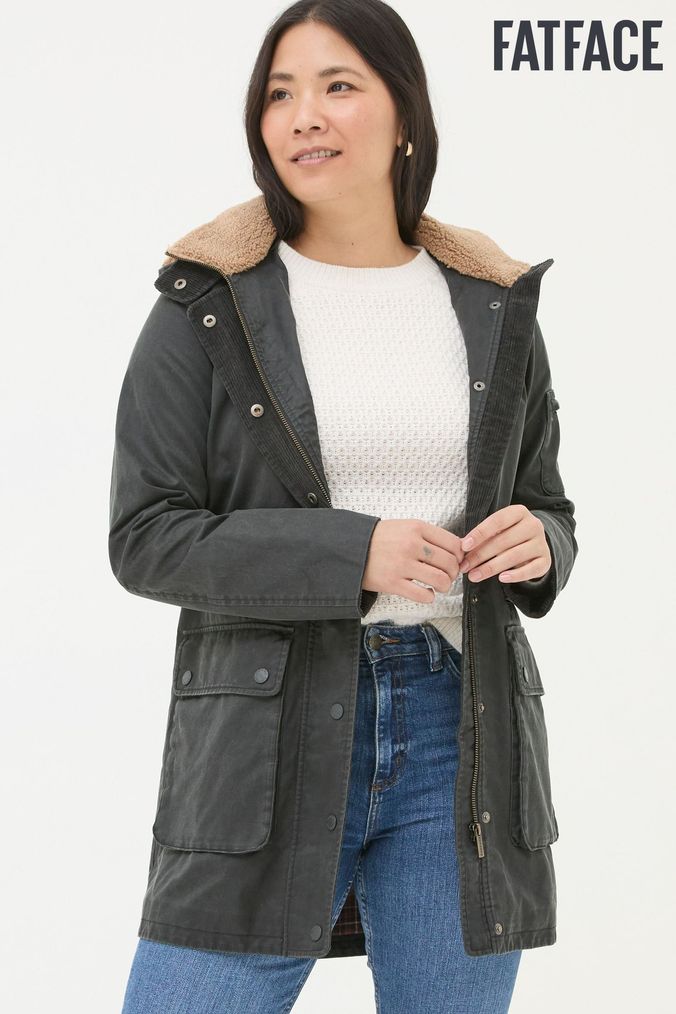 Fatface khaki penny parka store