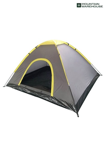 Mountain Warehouse Grey Camping Summit 250 Square Sleeping Tent (Q60565) | £60