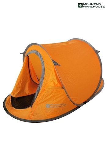 Mountain Warehouse Orange Pop-Up Single Skin 2 Man Tent (Q60607) | £42