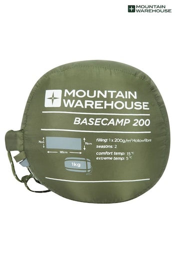 Mountain Warehouse Green Chrome Basecamp 250 Sleeping Bag (Q60641) | £24
