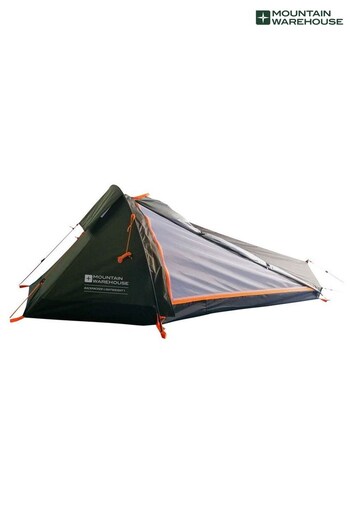 Mountain Warehouse Green Backpacker Waterproof, Lightweight 1 Man Camping Tent (Q60651) | £90