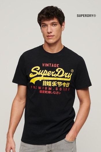Superdry Black Vintage Logo Duo T-Shirt (Q60742) | £27