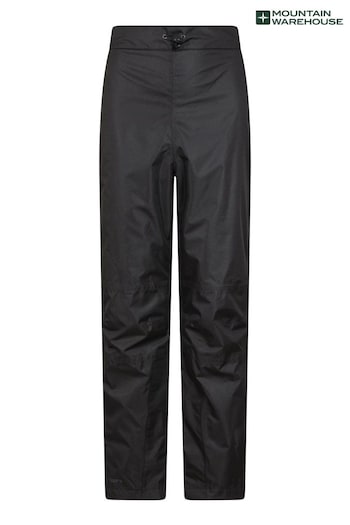 Mountain Warehouse Black Mens Woman Waterproof Trousers With Short Length (Q60751) | £28