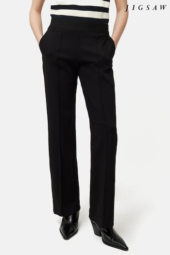 Jigsaw Ponte Jersey Black Trousers (Q60777) | £125