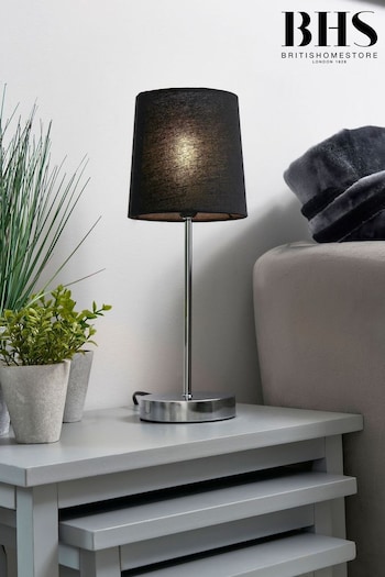 BHS Black Chrome Mira Touch Table Lamp (Q60849) | £25