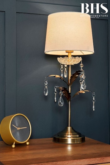 BHS Antique Brass Paisley Table Lamp (Q60868) | £40