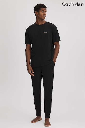 Calvin Klein Black Underwear T-Shirt and Joggers Set (Q61008) | £85