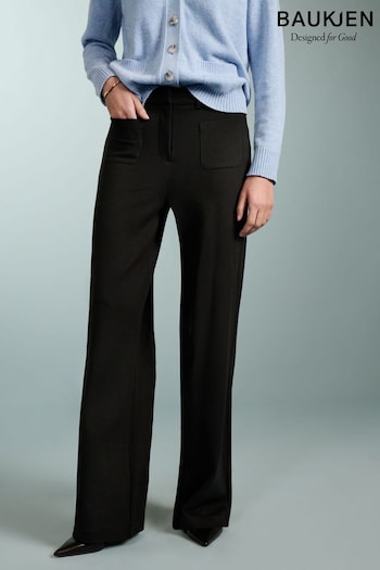 Baukjen Thelma Black Trousers with Lenzing™ Ecovero™ (Q61017) | £99