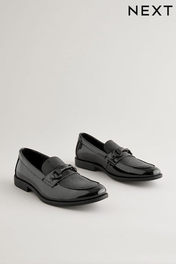 Black Patent Snaffle Loafers (Q61135) | £40