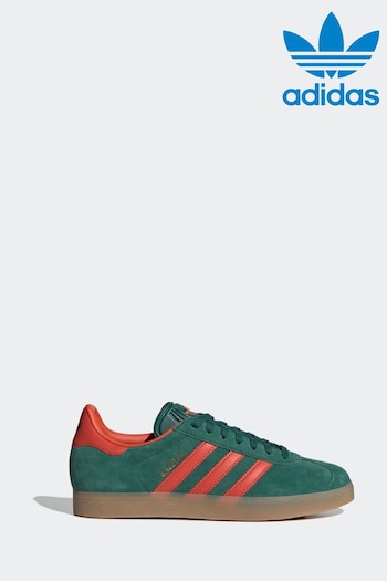 adidas bleu Originals Dark Green Gazelle Trainers (Q61461) | £85