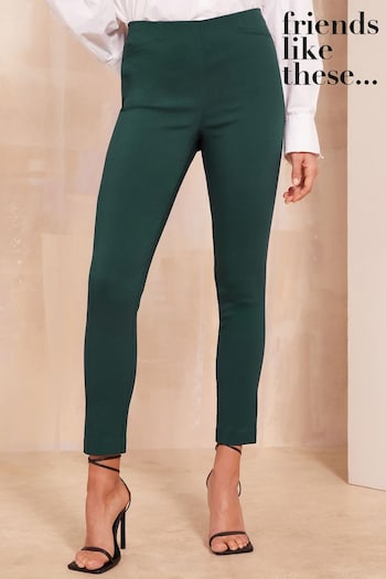 Religion Kick Blåblekta korta jeans med revor på knäna Teal Sculpting Stretch Trousers (Q61466) | £26