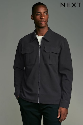 Charcoal Grey Zip-Up Shacket (Q61804) | £42