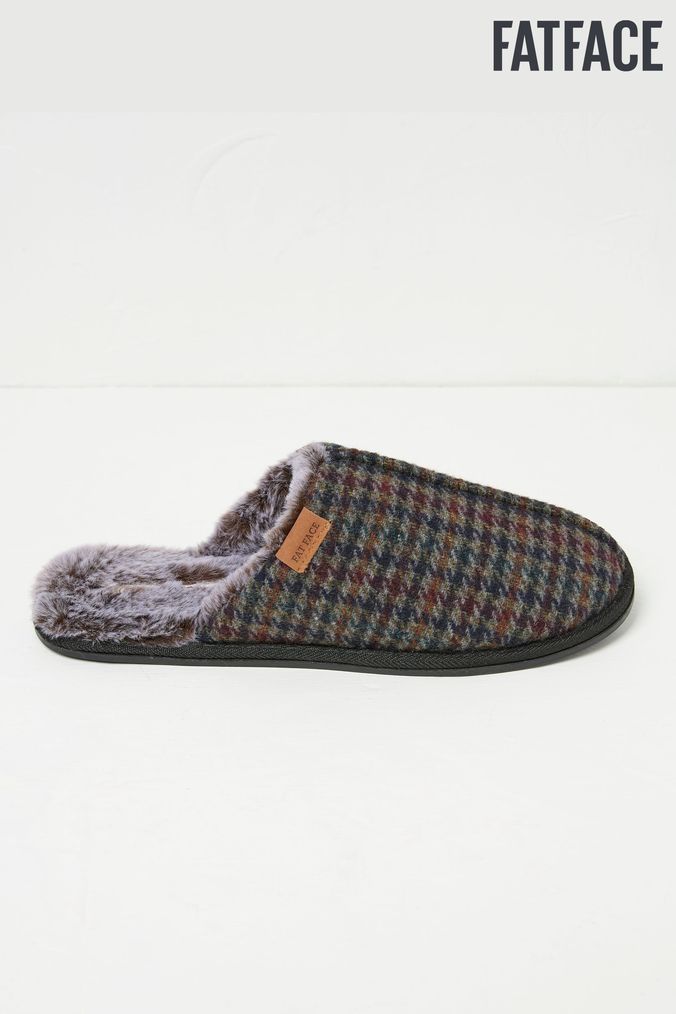 FatFace Men s Slippers Knitted Quilted Slippers Next