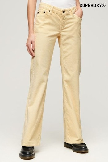 Superdry Cream Low Rise Cord Flare Melange Jeans (Q62111) | £55