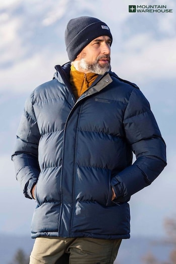Mountain Warehouse Blue Mens Snow Padded Jacket (Q62371) | £62