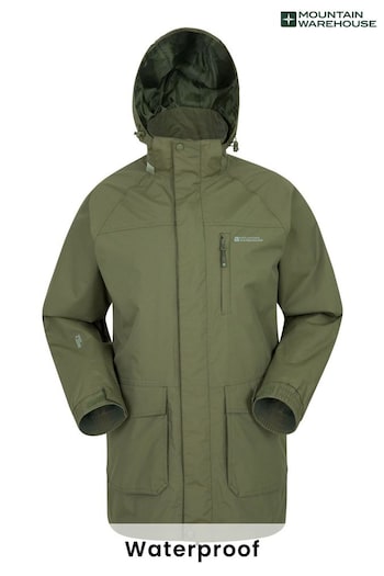 Mountain Warehouse Green Glacier II Mens Extreme Waterproof Long Jacket (Q62385) | £96