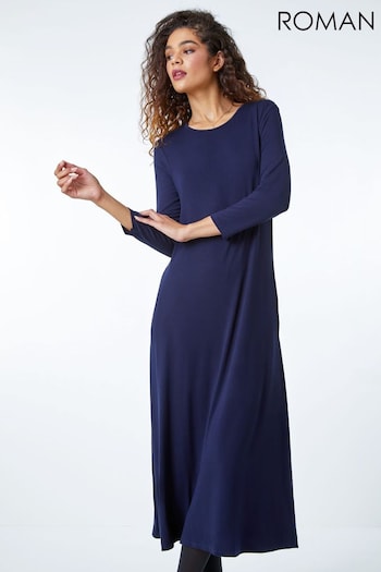 Roman Blue Pocket Jersey Maxi Dress (Q62559) | £36