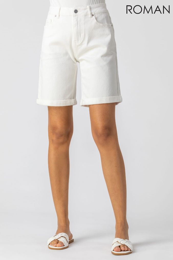 White jegging shorts discount