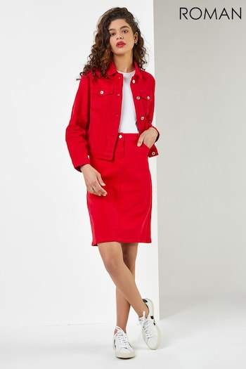 Roman Red Denim Jacket (Q62926) | £35