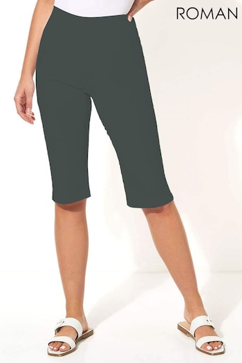 Roman Dark Green Knee Length Stretch Shorts (Q63010) | £20