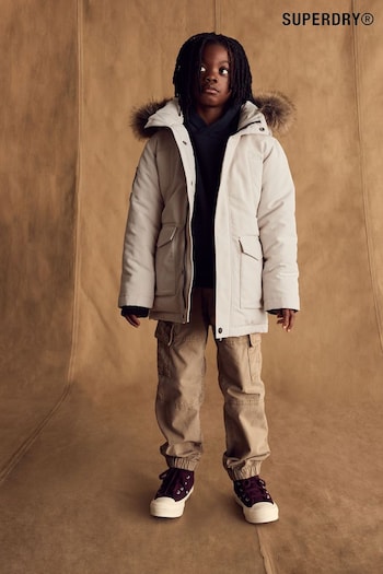 Superdry Cream Everest Parka Coat (Q63045) | £64 - £66