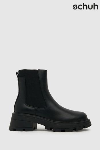 Schuh Adeline Chunky Chelsea Black Boots (Q63223) | £45