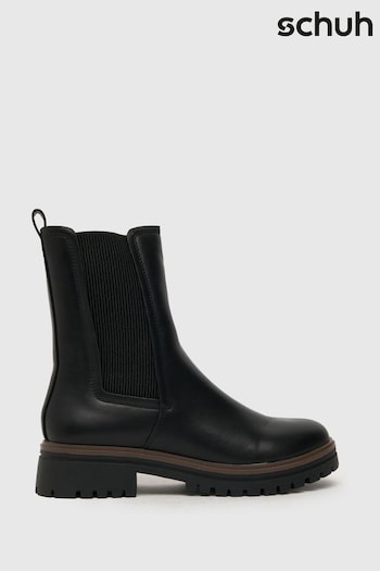 Schuh Amara Chunky Chelsea Black Boots (Q63259) | £50
