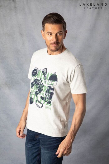 Lakeland Clothing Grey Walking Gear Printed T-Shirt (Q63386) | £20