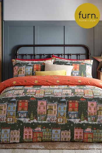 Furn Green Christmas Spirit Reversible Duvet Cover Set (Q63401) | £22 - £40