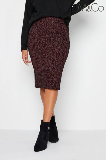 M&Co Red Animal Print Skirt (Q63424) | £28