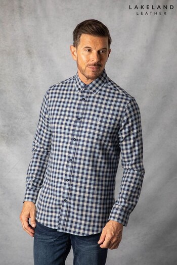 Lakeland graphic-print Clothing Blue Jack Brushed Cotton Check Shirt (Q63478) | £45