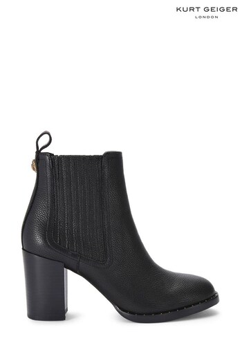 Kurt Geiger London Heritage Block Heel Black Boots (Q63534) | £219