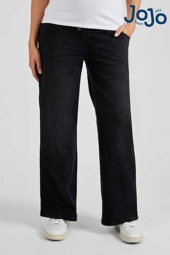 Jean Paul Gaultier Black Wide Leg Maternity Jeans (Q63570) | £42